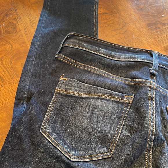 Express Stretch Legging Mid-Rise dark wash Jeans size O short  0S - Picture 10 of 13